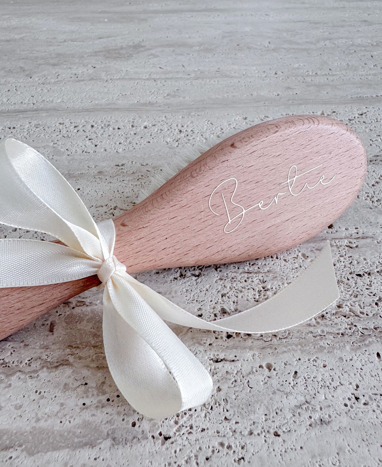 The Personalised Natural Wooden Hair brush - Mahbub