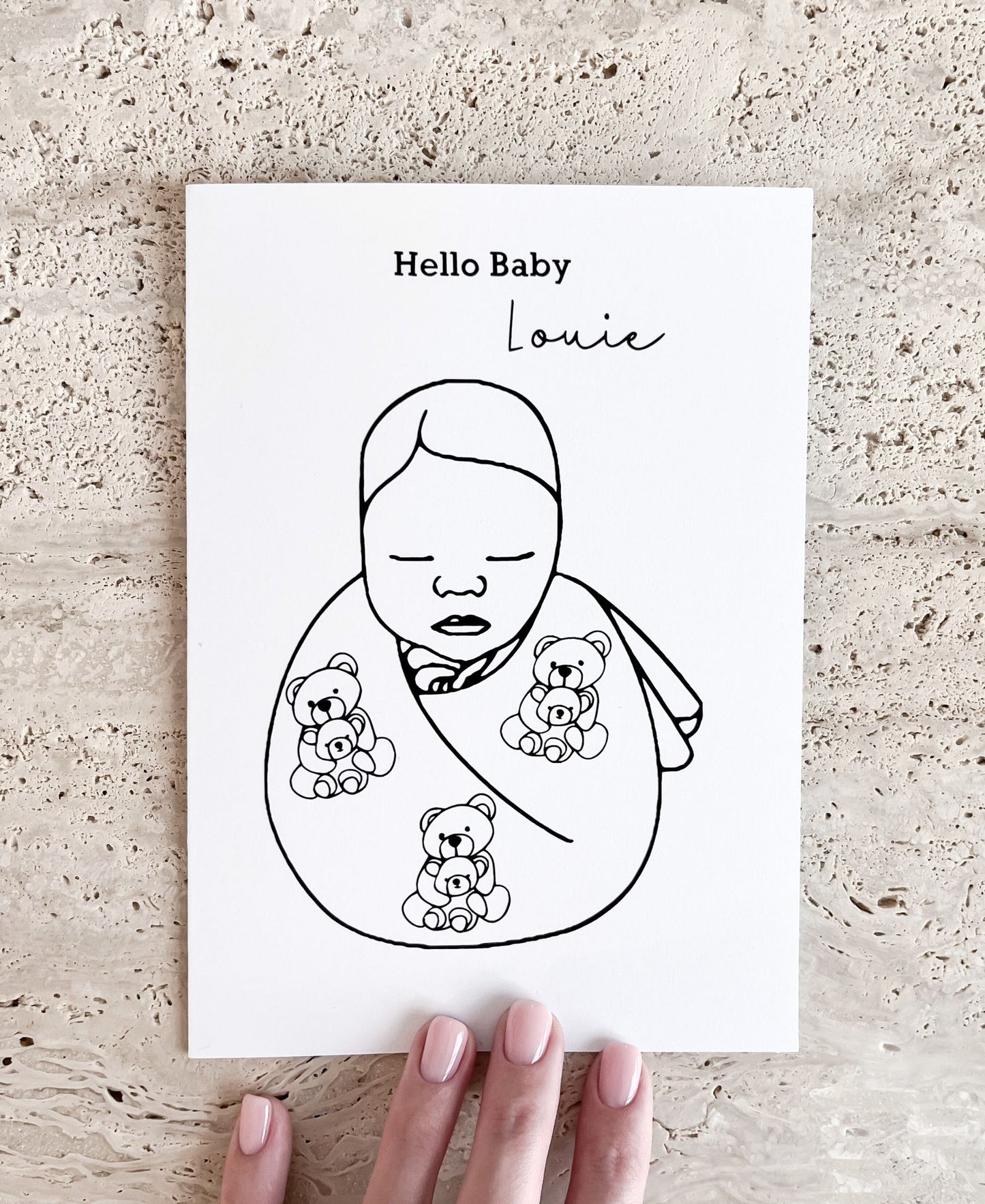 The Personalised Swaddle Card (vinyl) - Mahbub