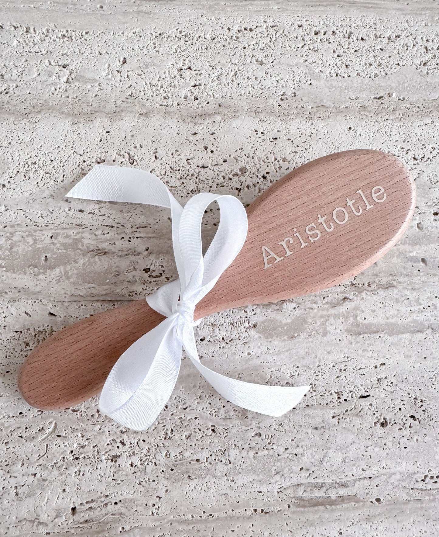 The Personalised Natural Wooden Hair brush - Mahbub