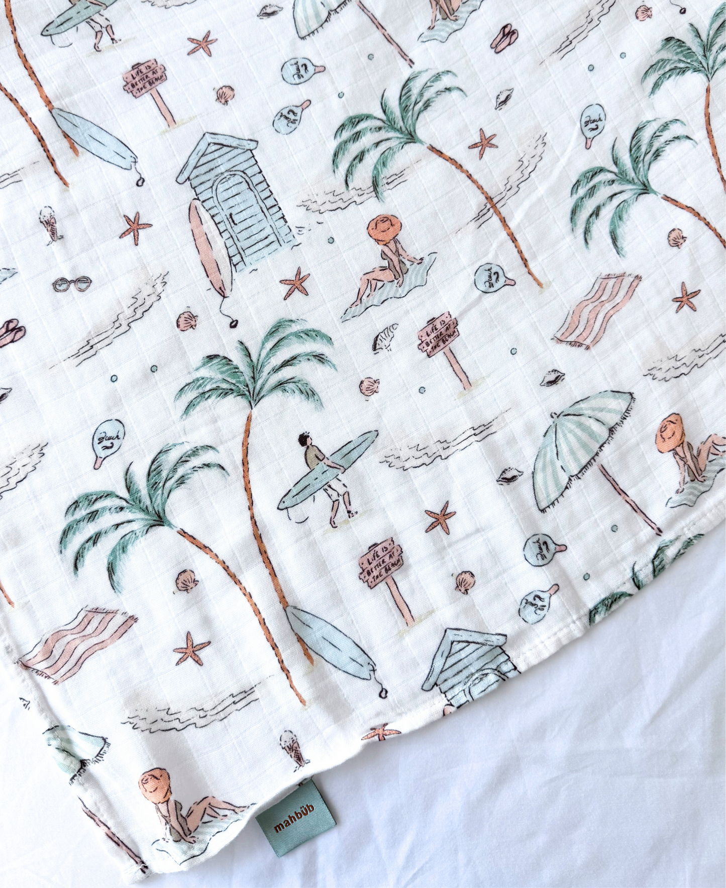 The Vintage Beach Muslin Swaddle - Mahbub