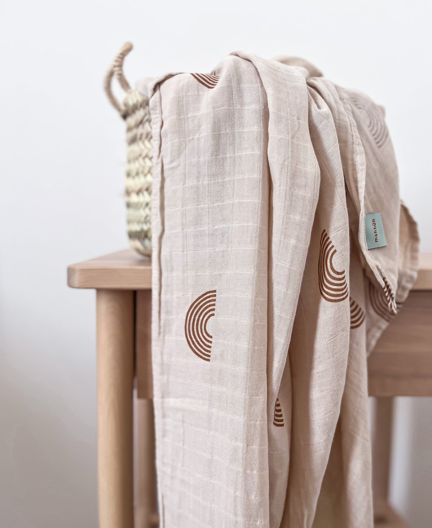 The Brown Rainbow Muslin Swaddle - Mahbub