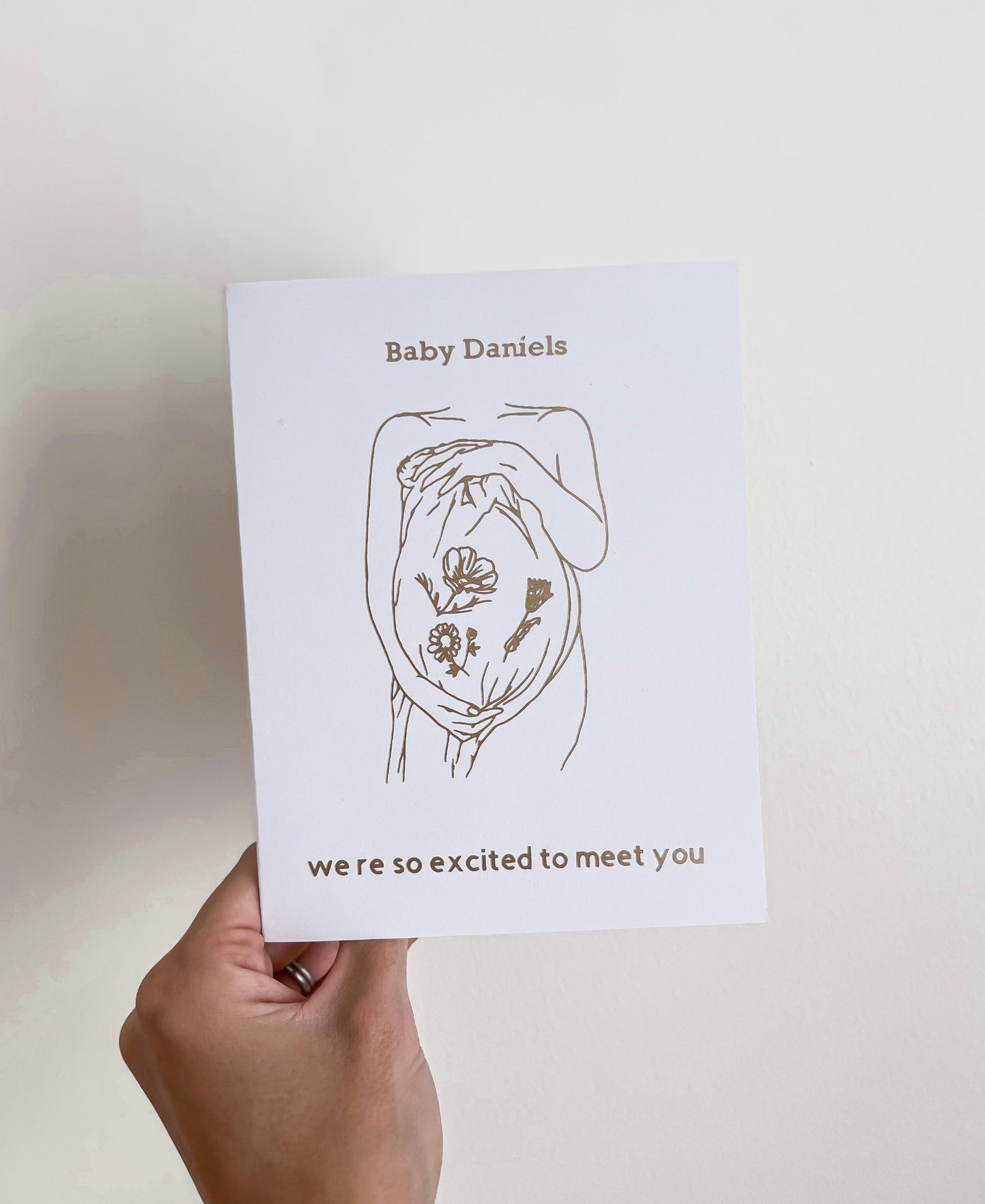 The Personalised Baby Bump Card (vinyl) - Mahbub