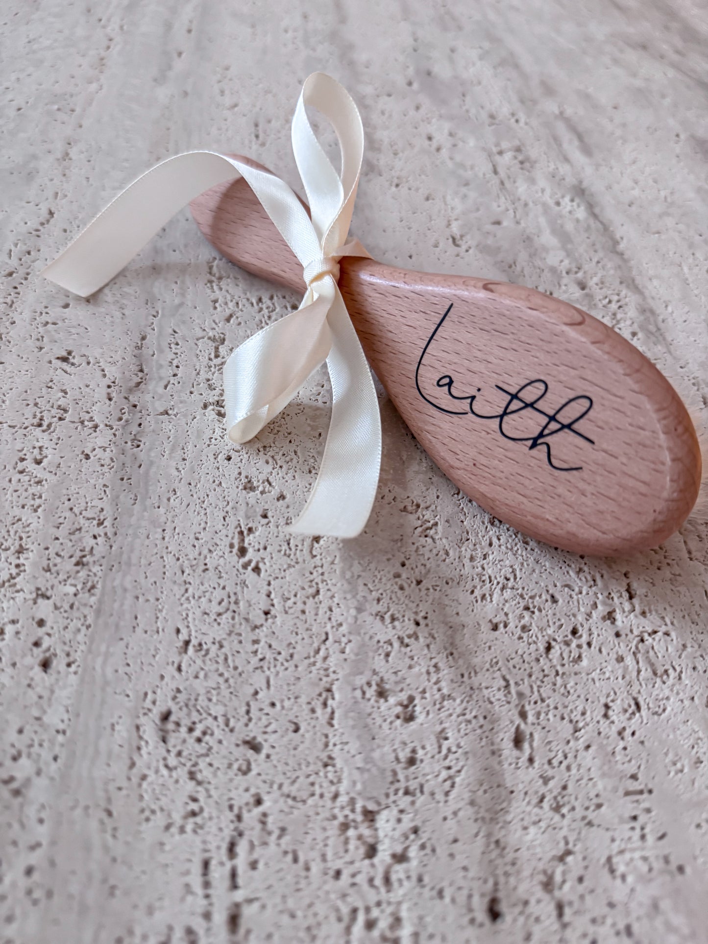The Personalised Natural Wooden Hair brush - Mahbub