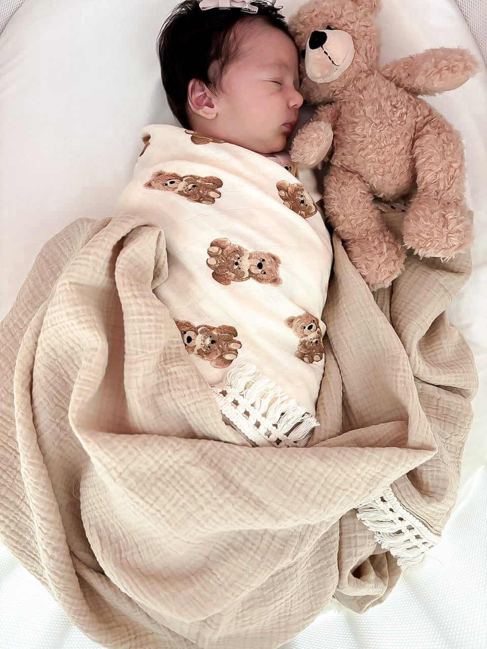 The Teddy Bear Muslin Swaddle - Mahbub