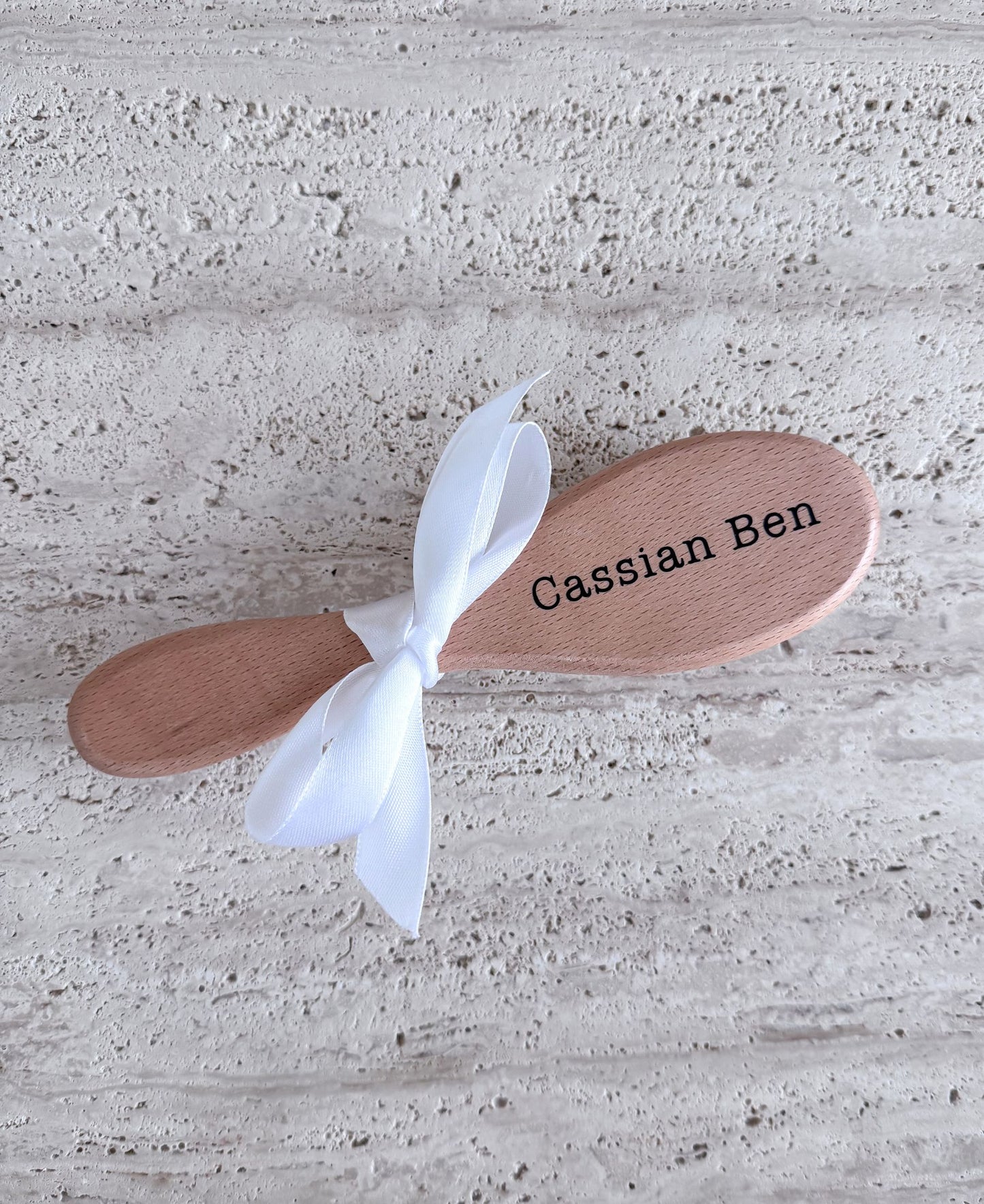 The Personalised Natural Wooden Hair brush