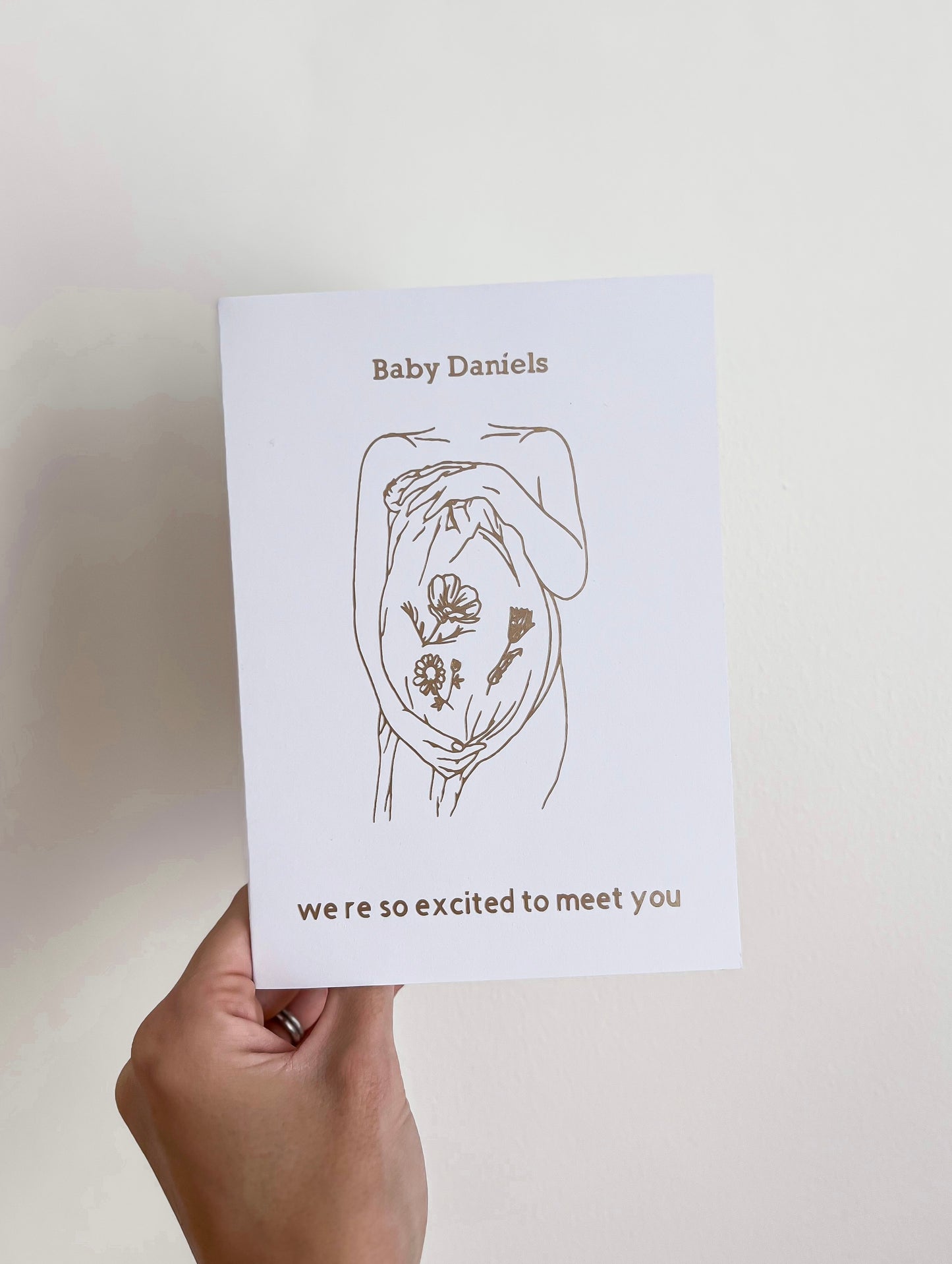 The Personalised Baby Bump Card (vinyl)
