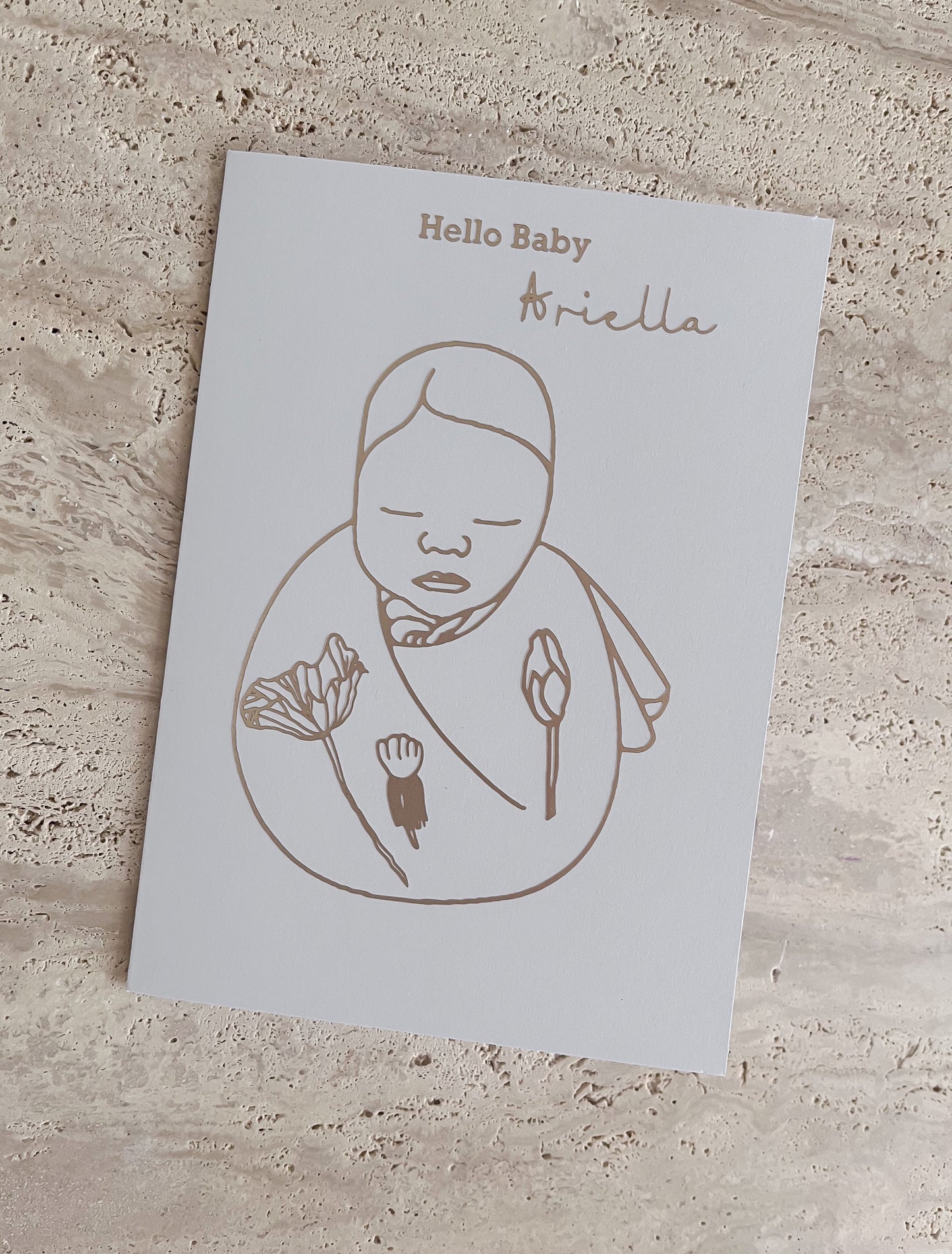 The Personalised Swaddle Card (vinyl)